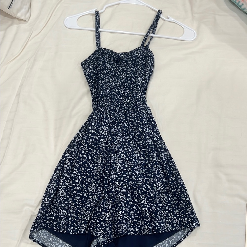Floral Navy Blue Romper